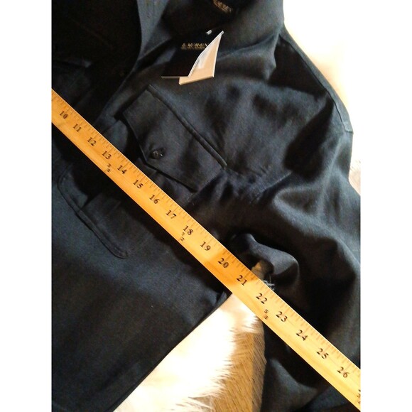 NWT Lauren Ralph Lauren Women's Size 4 Linen Blend Black Maxi Shirt Dress - Picture 10 of 12